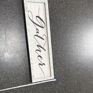 White and Black 'Gather' Wall Sign